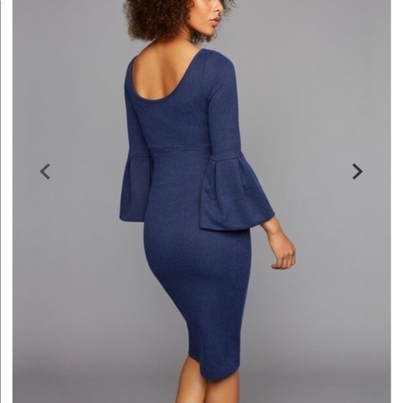 Soon Maternity Bell Sleeve Maternity Dress Medium - Picture 2 of 4